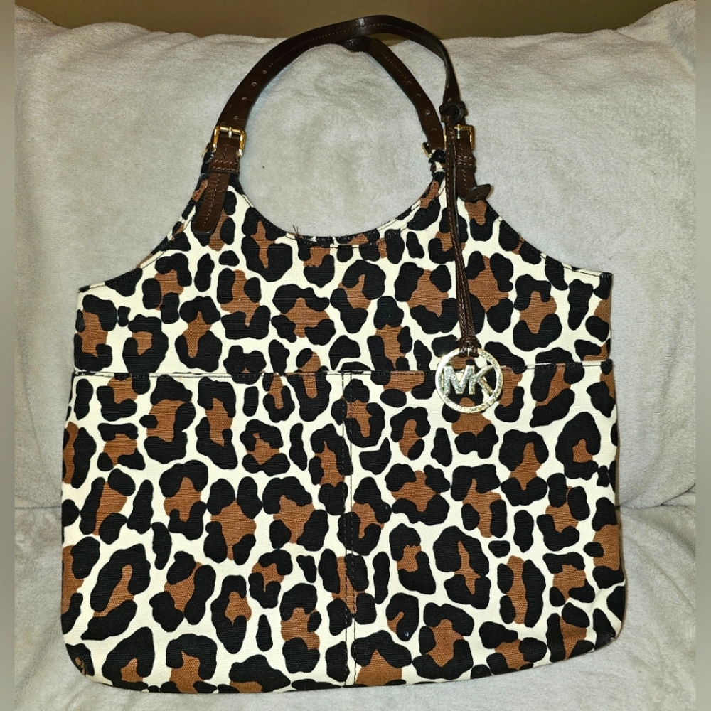 Michael Kors Animal Print Tote - Brown and Black